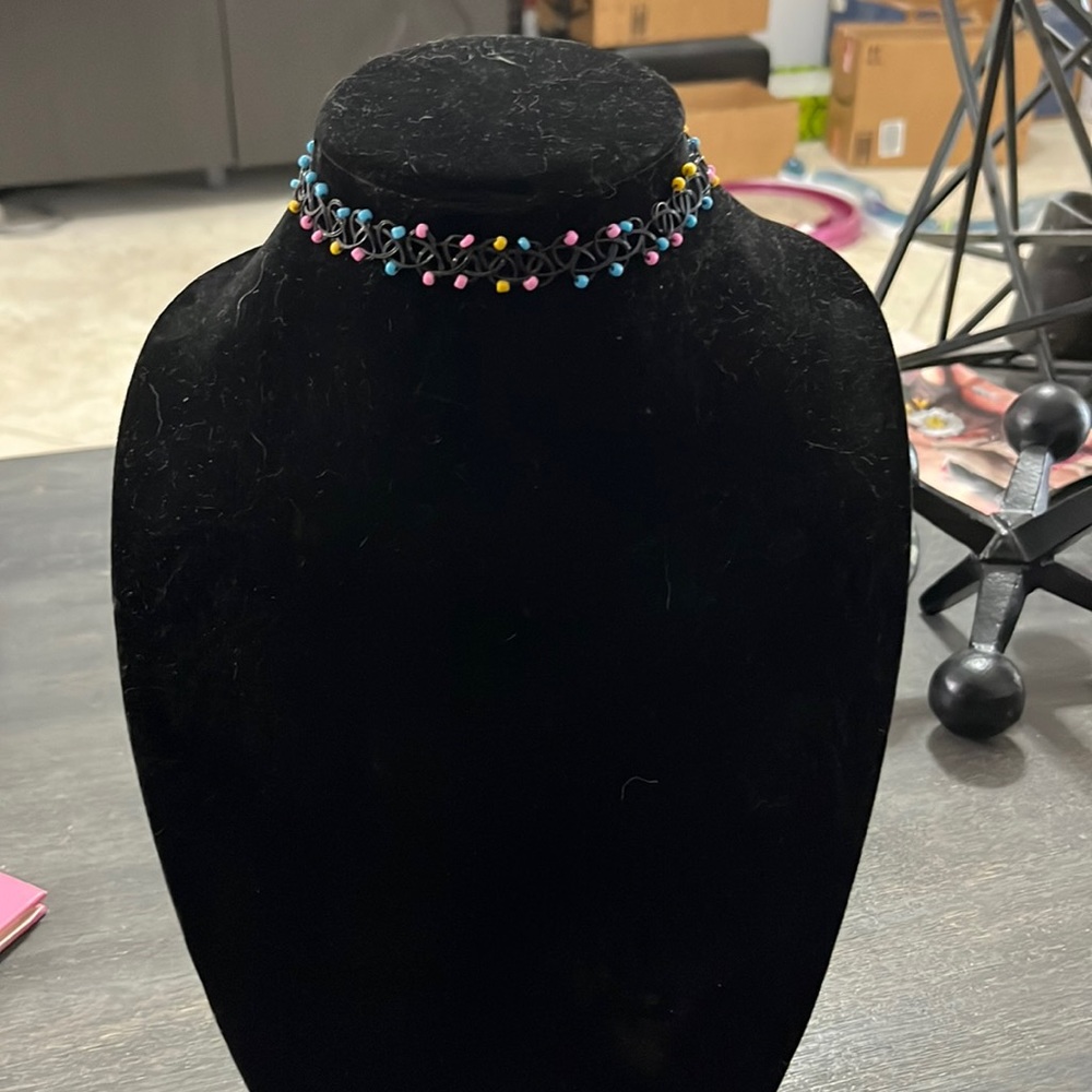 Multi-Colored Beaded Tattoo Choker